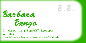 barbara bango business card
